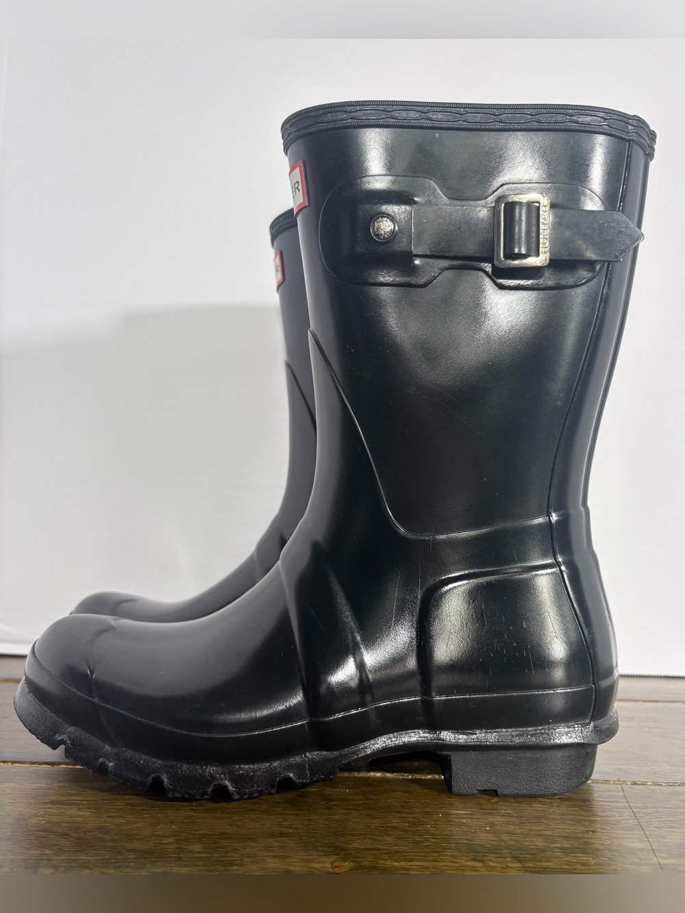 HUNTER Original Short Gloss Rain Boot - Women's Size 7 - Picture 3 of 8